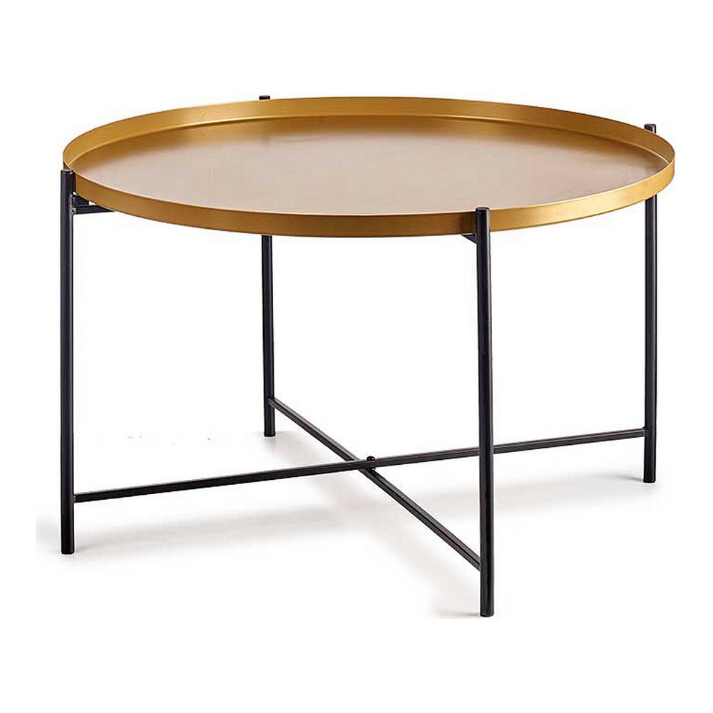 Side table Black Golden Metal (76,5 x 46 x 76,5 cm)