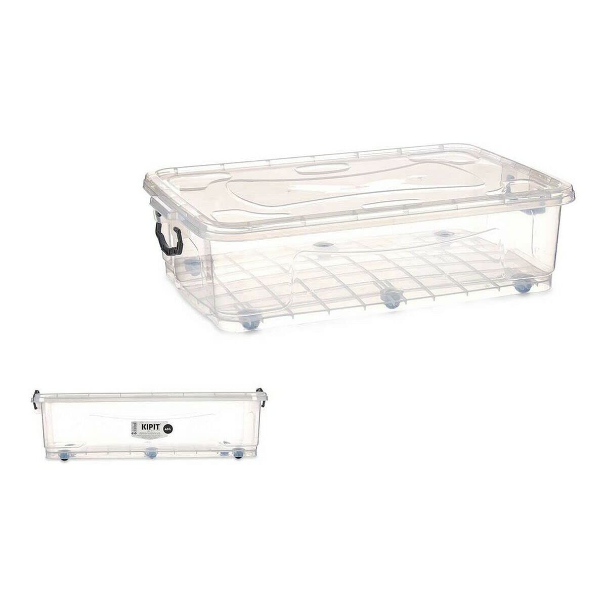 Opbergbak Kipit Plastic 40 L Met wieltjes (Refurbished D)