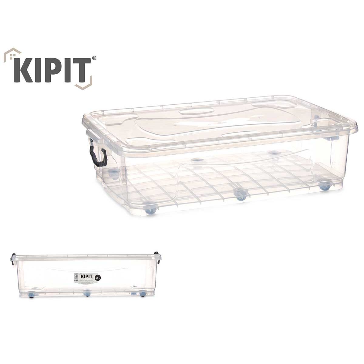Opbergbak Kipit Plastic 40 L Met wieltjes (Refurbished D)