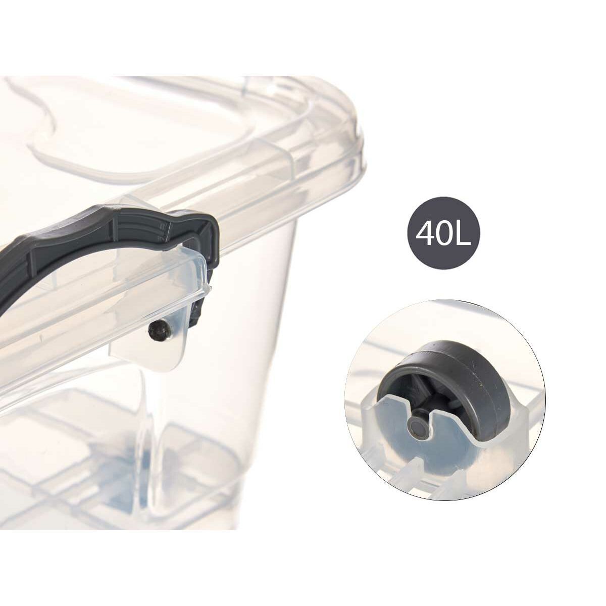 Opbergbak Kipit Plastic 40 L Met wieltjes (Refurbished D)