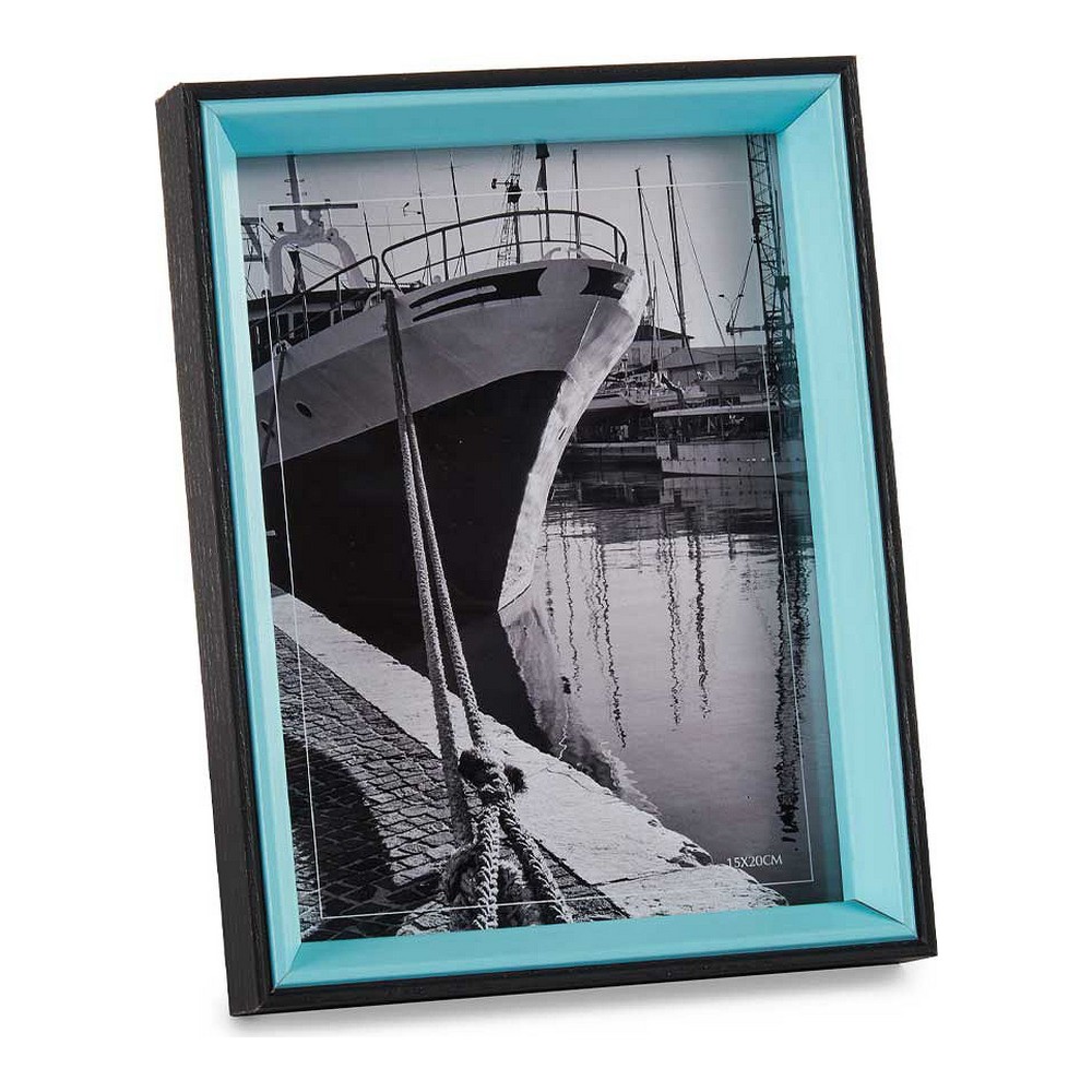 Photo frame Black Blue Crystal MDF Wood (3 x 22 x 17 cm)