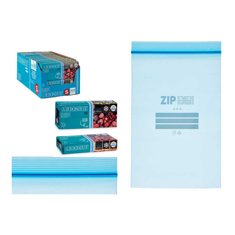 Freezer bag Blue Zip (20 uds)