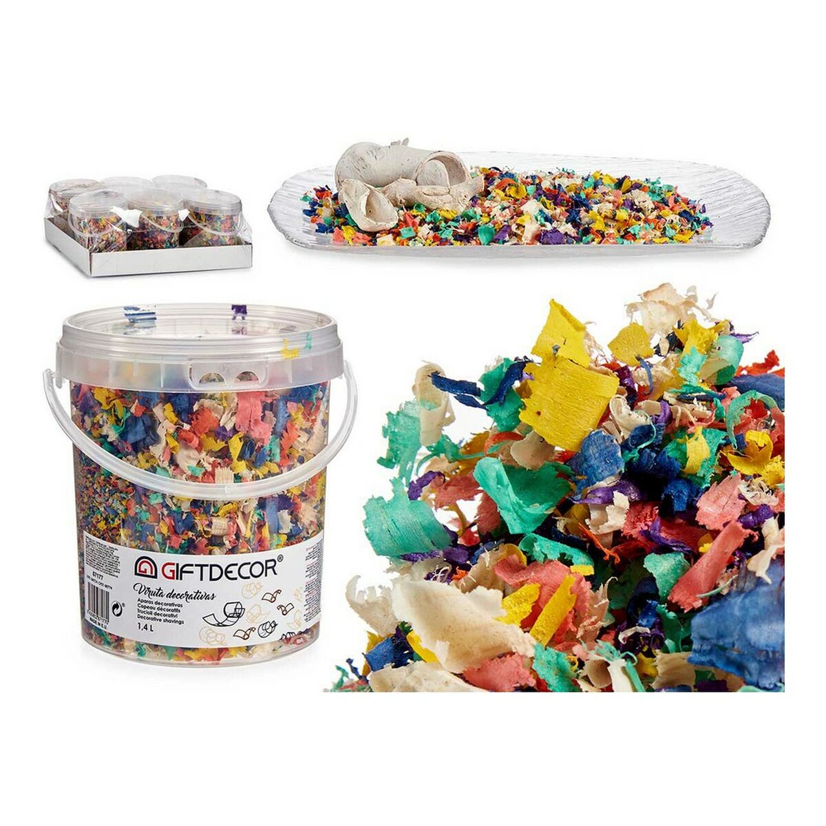 Decoratief schaafsel 13 x 14 x 14 cm (1,4 L)