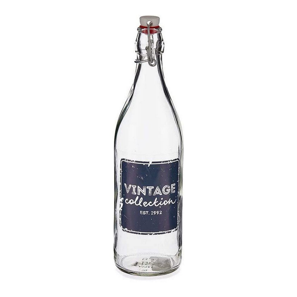 Bouteille Vintage Transparent Métal Plastique verre (1000 ml)