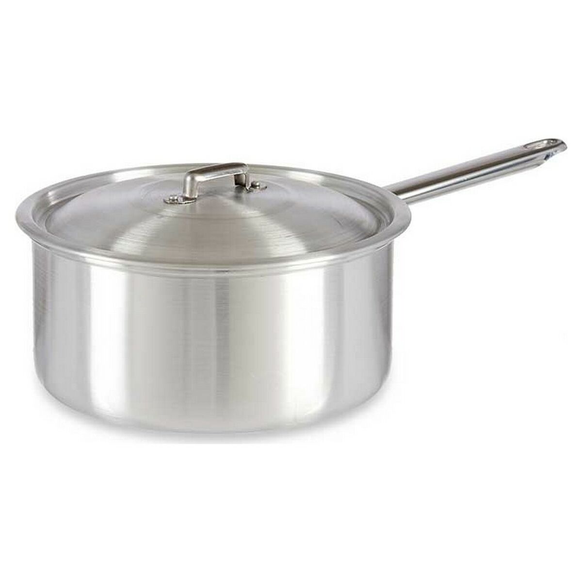 Cazo con Tapa Plateado Aluminio 5 L