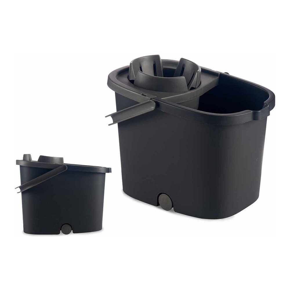 Cleaning bucket Black Grey polypropylene 16L (28 x 31 x 37 cm)