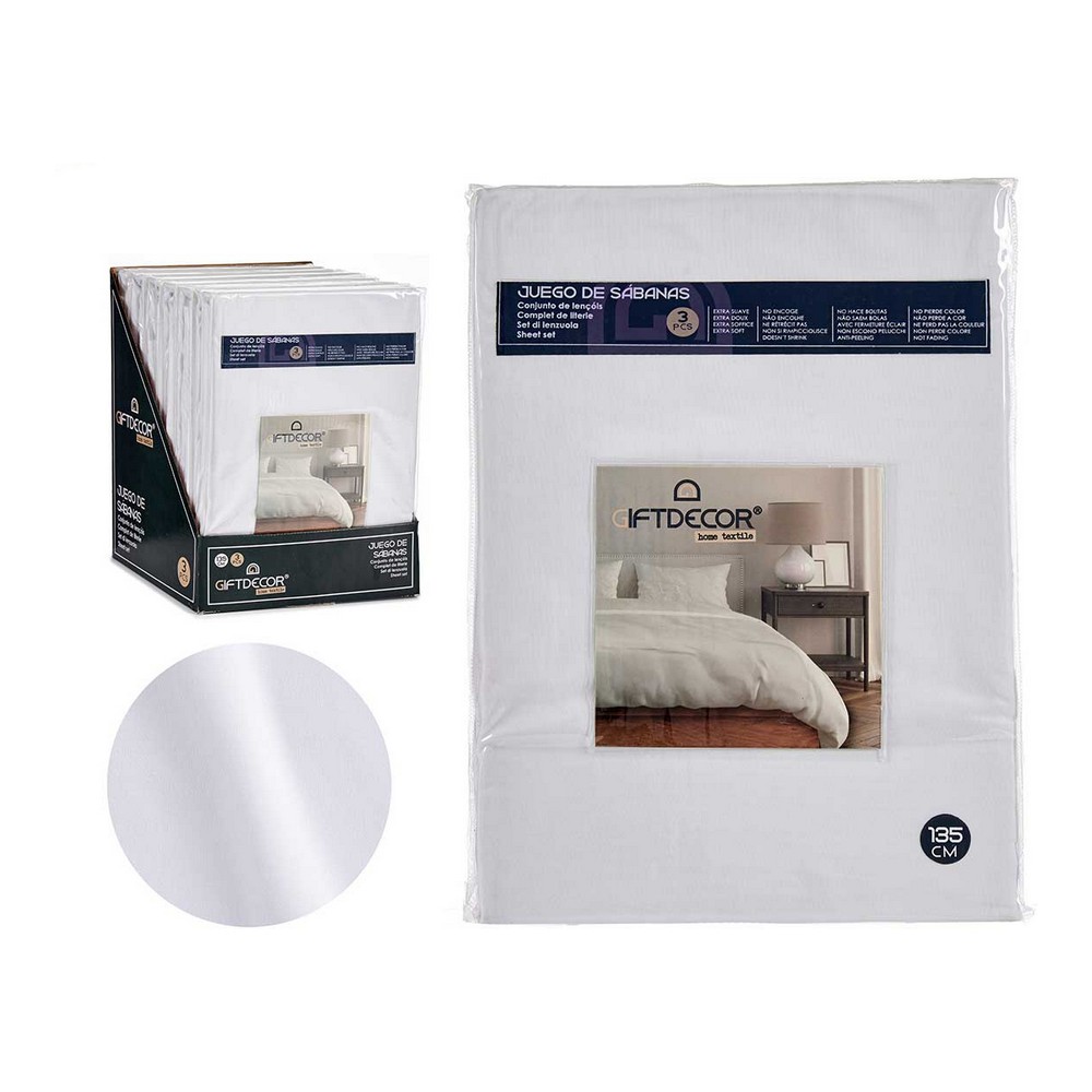 Bedding set Bed 135 White (3 Pieces)