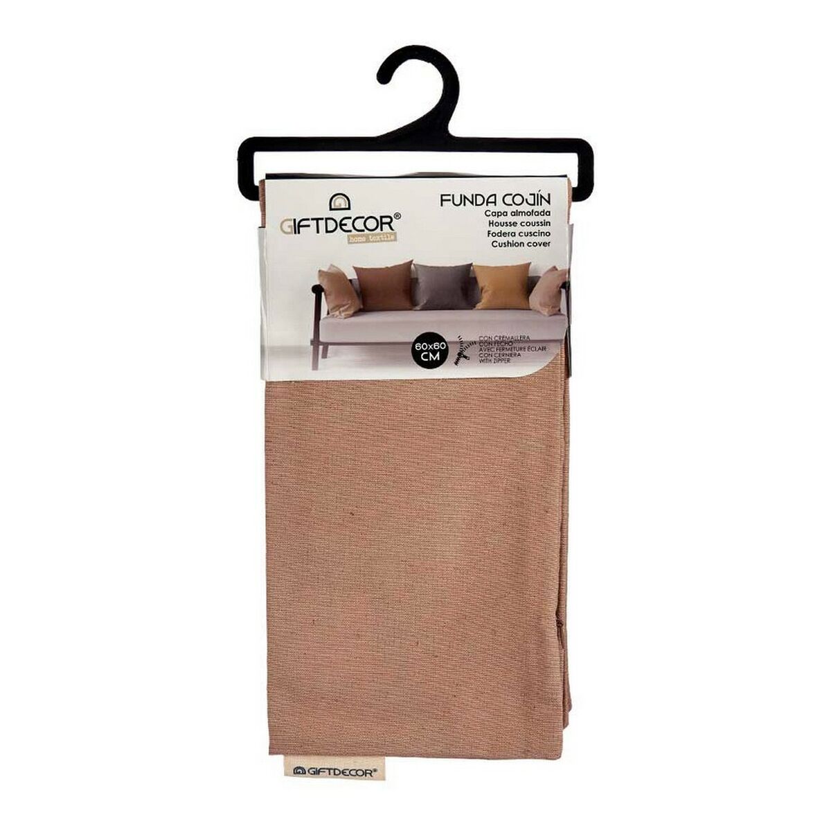 Kussenhoes Bruin 45 x 0,5 x 45 cm 60 x 0,5 x 60 cm