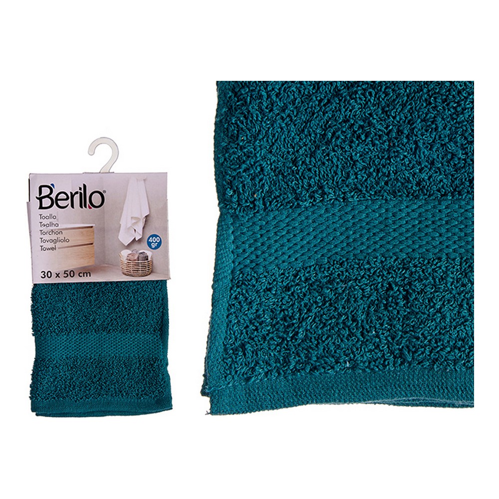 Bath towel Blue Polyester Cotton