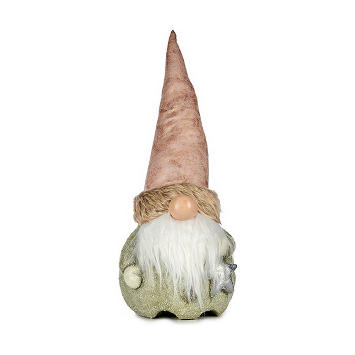 Figurine Décorative Lumière Étoile Lutin 21 x 55 x 22 cm Gris Rose Résine