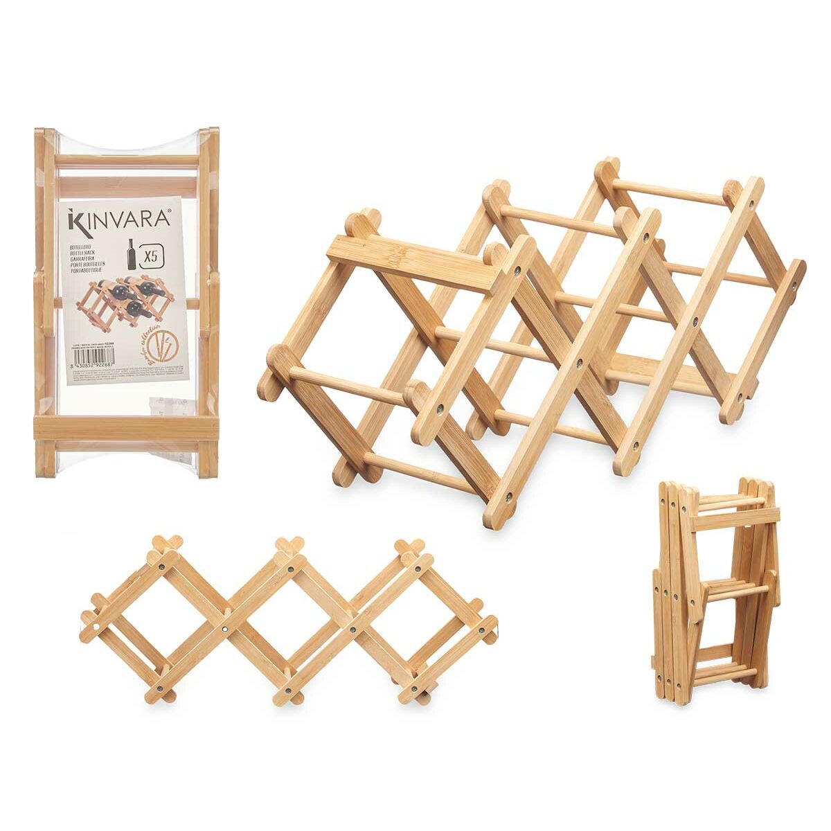 Bottle rack Kinvara Natural 54 x 15 x 21,5 cm 29 x 8,5 x 15 cm, view 2