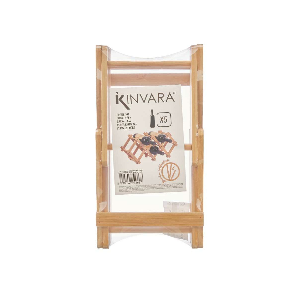 Bottle rack Kinvara Natural 54 x 15 x 21,5 cm 29 x 8,5 x 15 cm, view 3