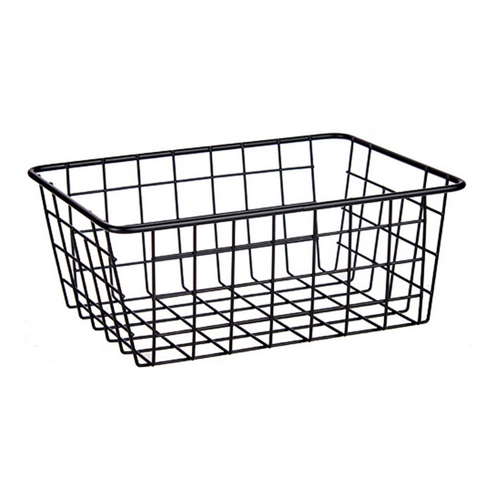 Basket Black Steel (18 x 10 x 24 cm)
