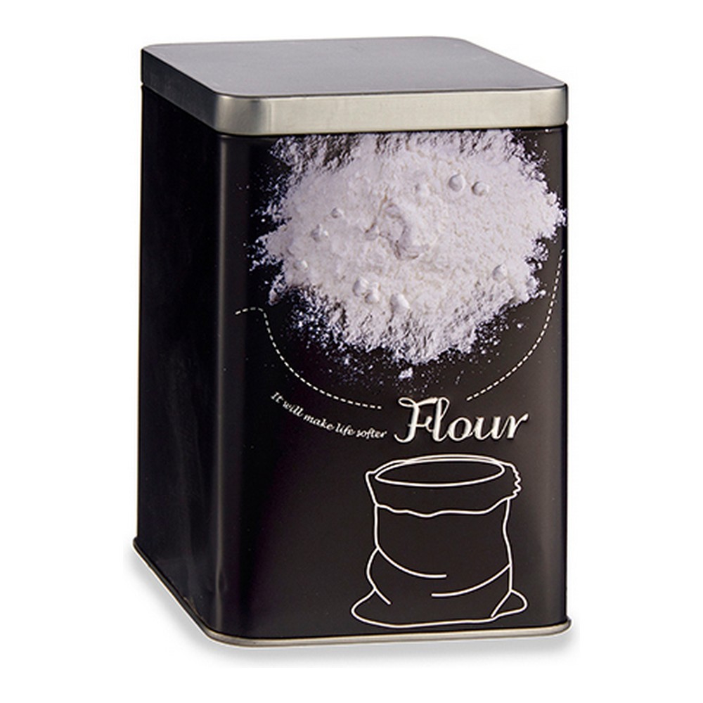 Metalen Blik Flour Metaal (1000 ml) (10,2 x 15 x 10,2 cm)