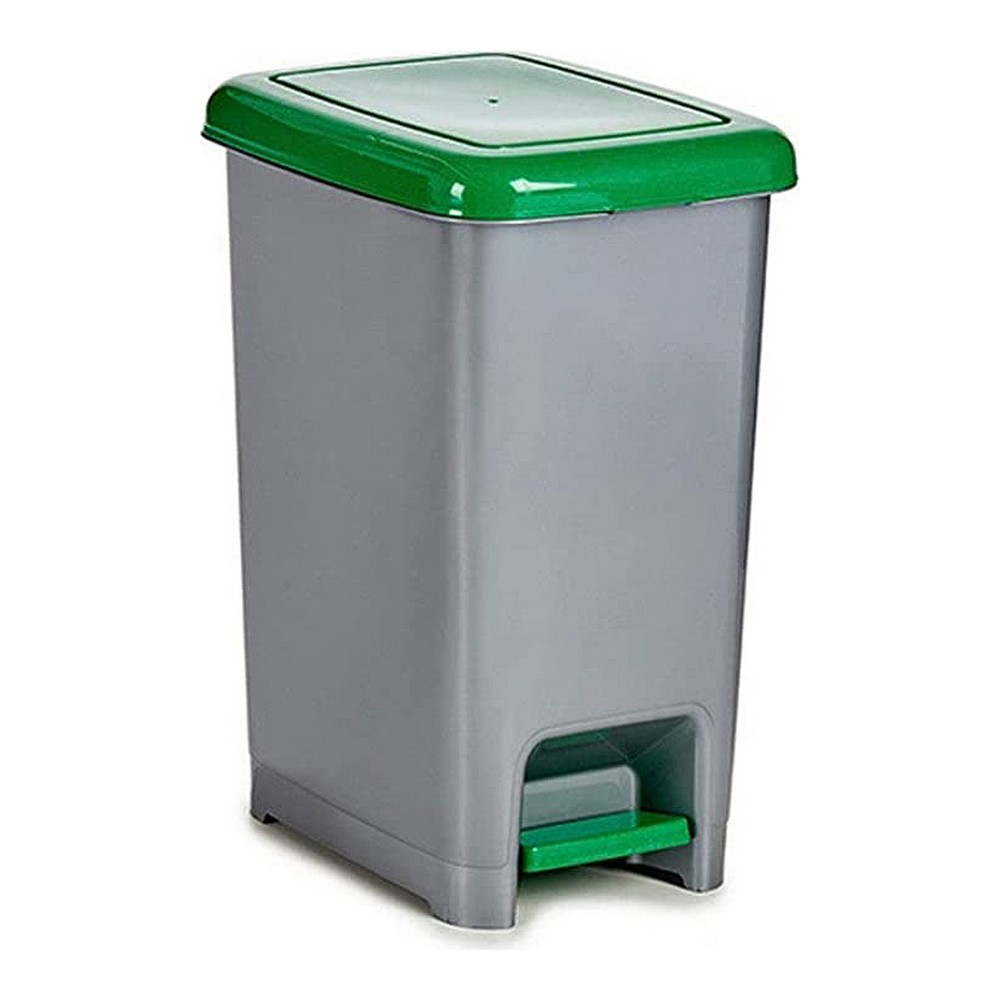 Recycling Waste Bin Green Grey Plastic 25 L (26,5 x 47 x 36,5 cm)