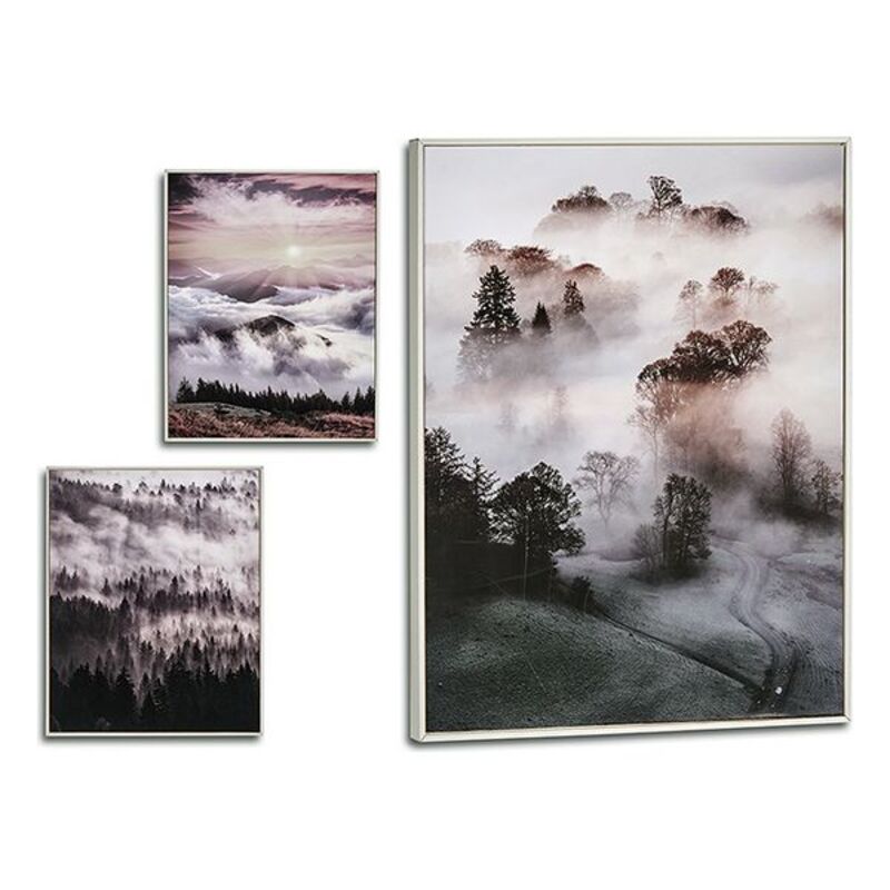 Cadre Avec cadre Paysage Blanc Contre-plaqué (41,2 x 2 x 51,2 cm)
