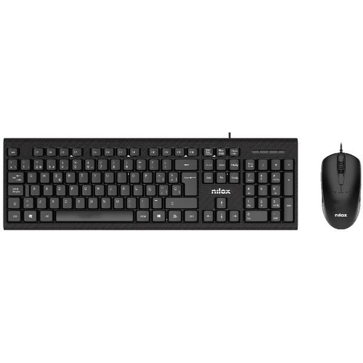 Picture of Keyboard and Mouse Nilox NXKME0011 Black Spanish Qwerty
