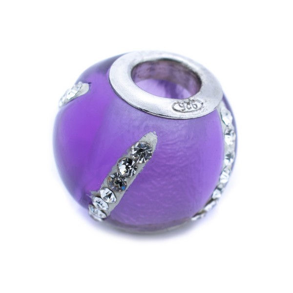 Perle de verre Femme Viceroy VMM0311-27 Violet (1 cm)