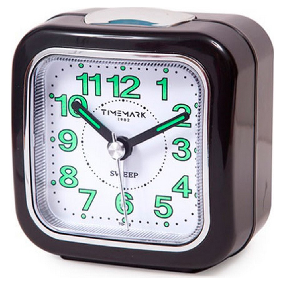 Analogue Alarm Clock Timemark Black (7.5 x 8 x 4.5 cm)