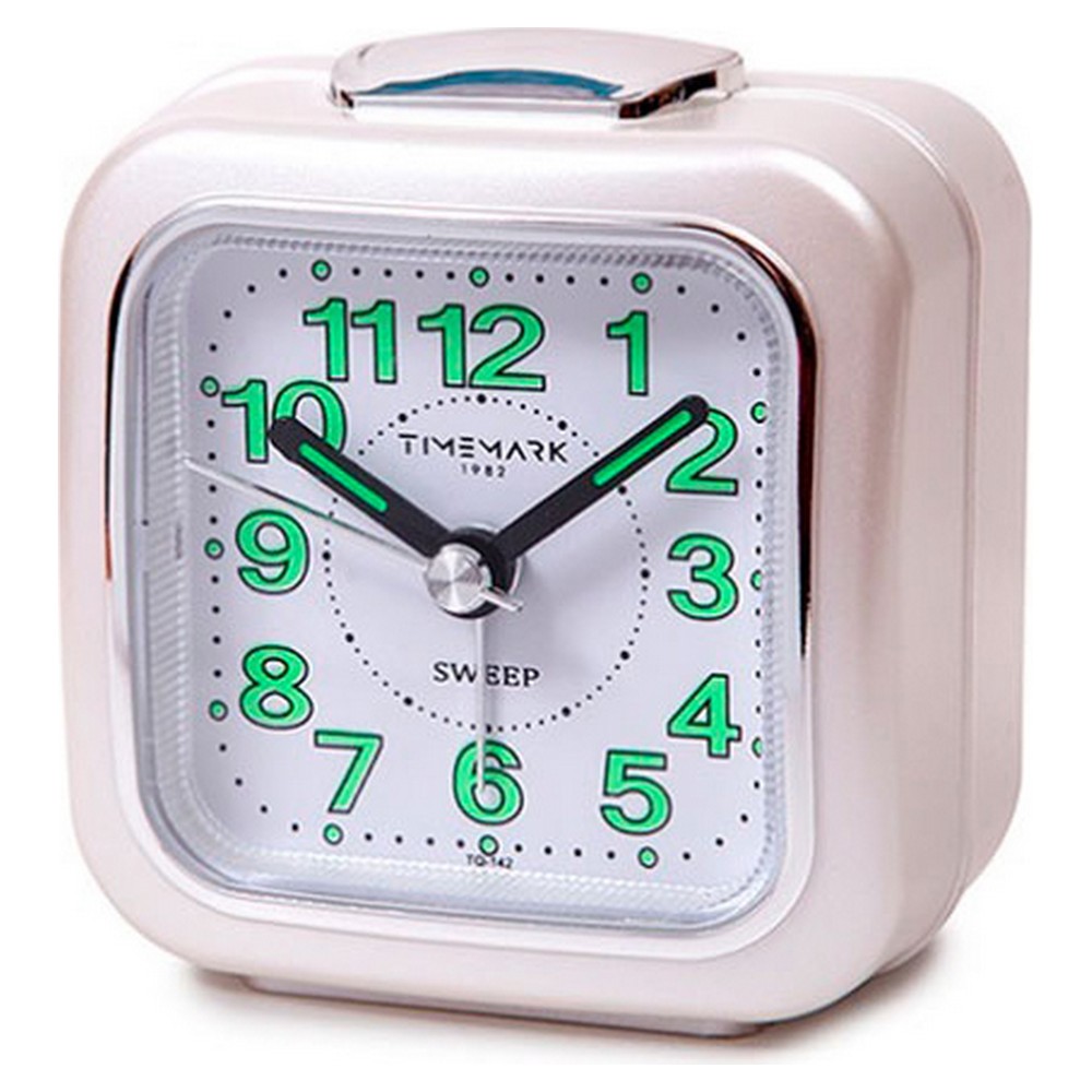 Analogue Alarm Clock Timemark White (7.5 x 8 x 4.5 cm)
