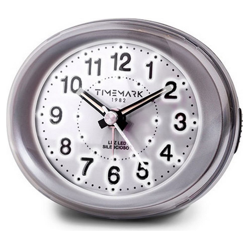 Analogue Alarm Clock Timemark Silver (9 x 9 x 5,5 cm)