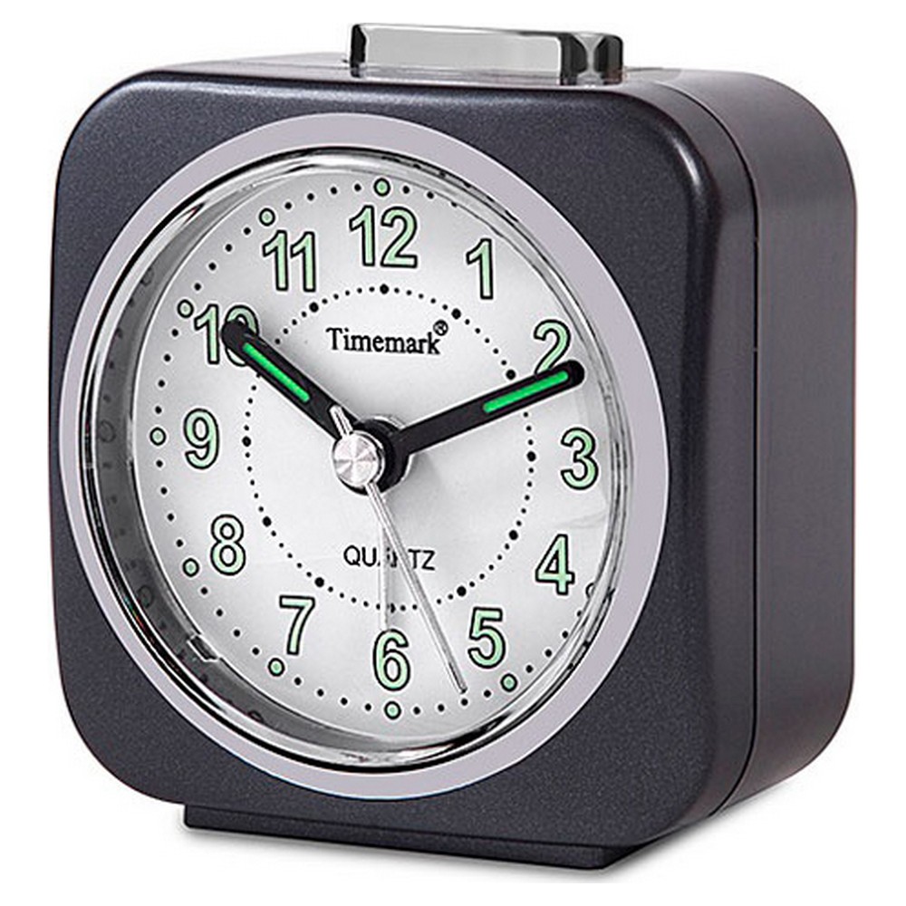 Analogue Alarm Clock Timemark Grey (9 x 8 x 5 cm)