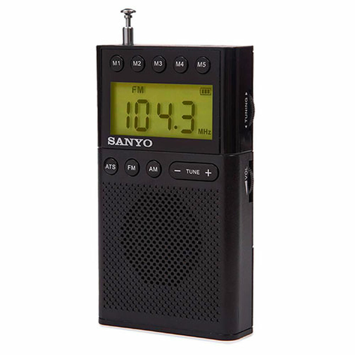 Afbeeldingen van Portable Digital Radio Sanyo Black AM/FM