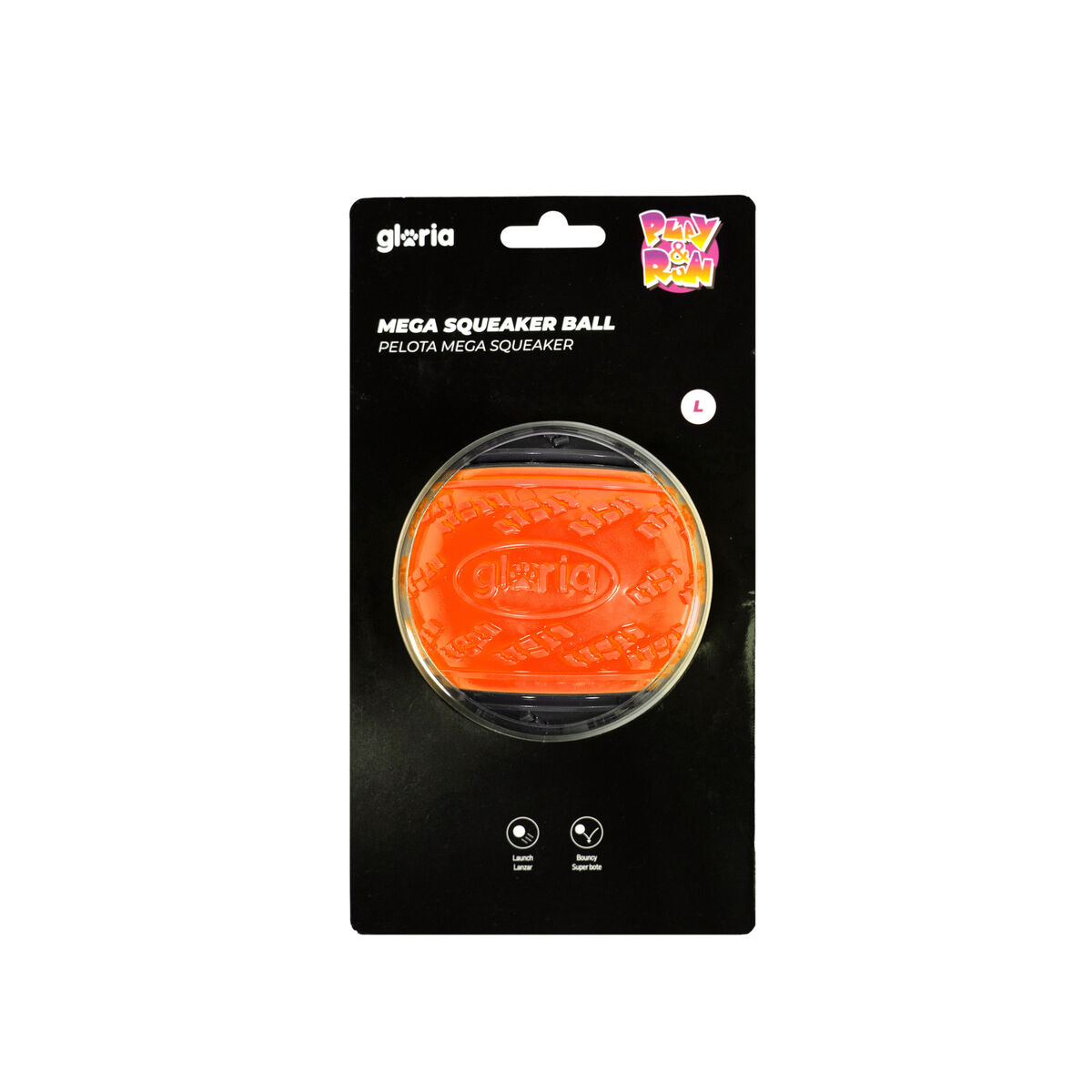 Boule pour animaux de compagnie Gloria PLAY AND RUN Orange TPR L 8,89 cm