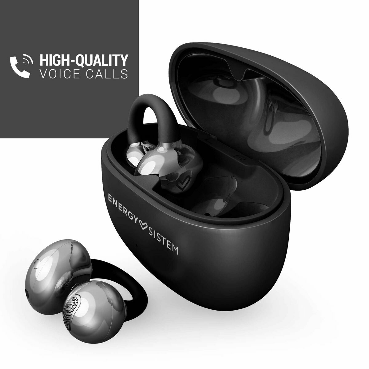 Picture of Wireless Earphones with Charging Case Energy Sistem 459643 Black