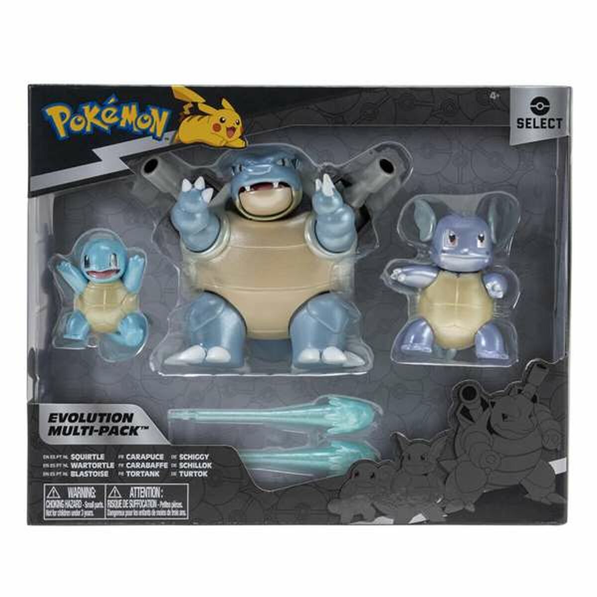 Pack 3 Figurines Pokémon Evolution Squirtle 