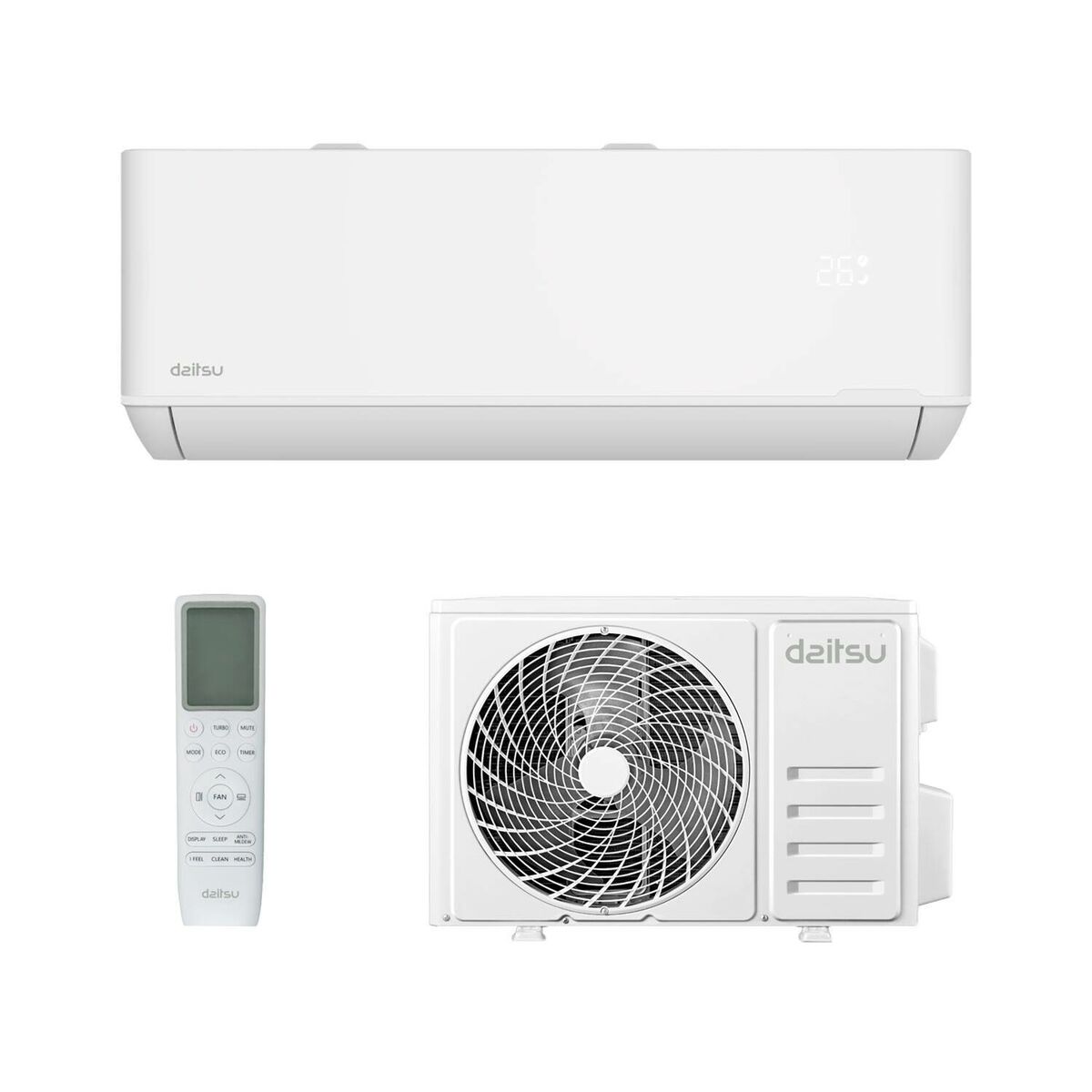 Κλιματιστικό DAITSU ELECTRIC DS12KTP4 Λευκό A+/A+ 3010 fg/g 2924 kcal/h-3096 kcal/h 3010 fg/h