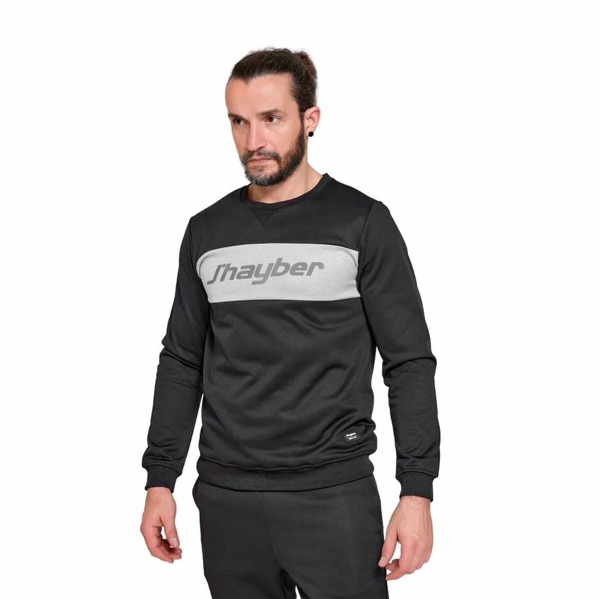 Herensweater zonder Capuchon J-Hayber Essential Zwart