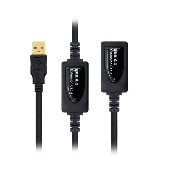 Câble Rallonge à USB NANOCABLE 10.01.021 Noir  15 m 