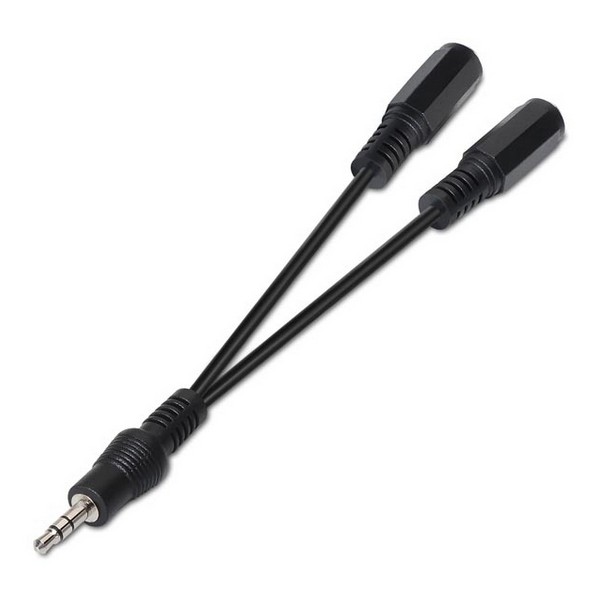 Cable Audio Jack (3,5 mm) Divisor NANOCABLE 10.24.1200 15 cm Negro