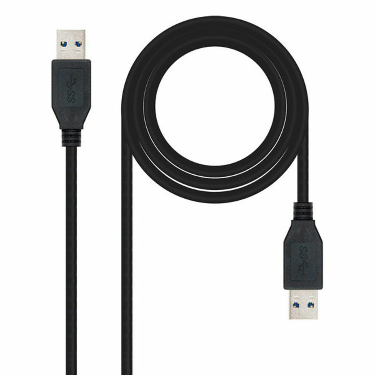 Câble USB 3.0 A vers USB A NANOCABLE 10.01.1002 Noir