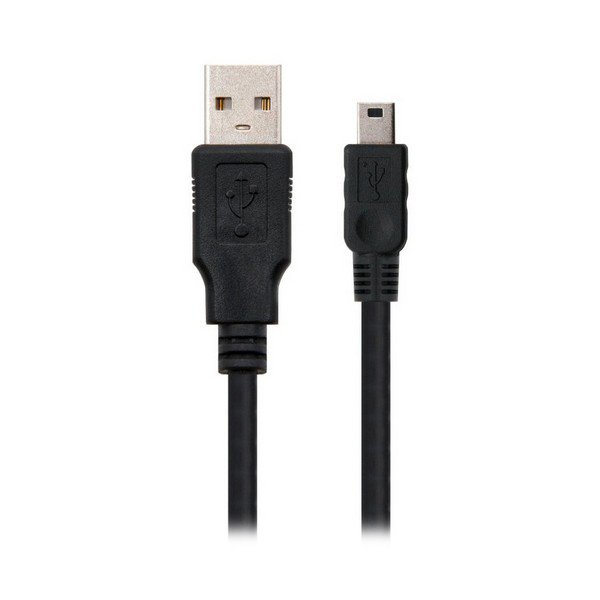 Kabel USB v Mini USB NANOCABLE 10.01.0401 Črna (1 M)