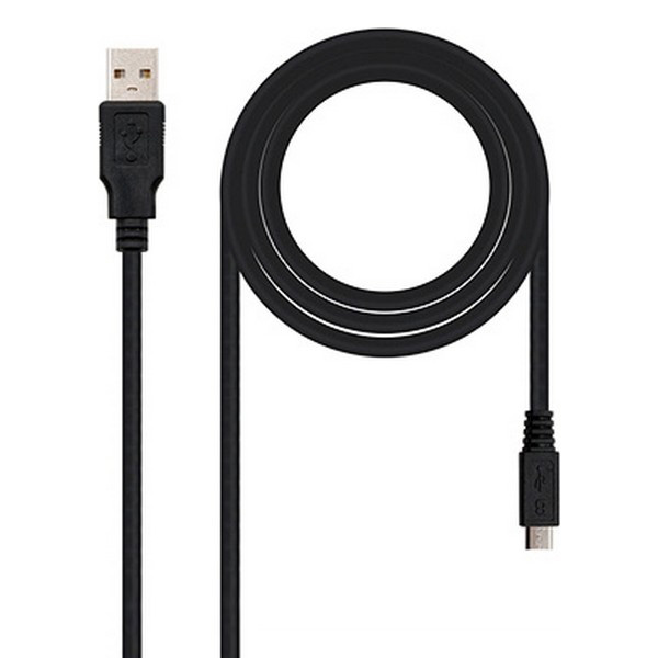 Câble USB 2.0 A vers Micro USB B NANOCABLE 10.01.0500 Noir   