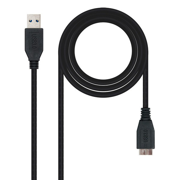 Câble USB 3.0 A vers Micro USB B NANOCABLE 10.01.110-BK Noir  2 m 