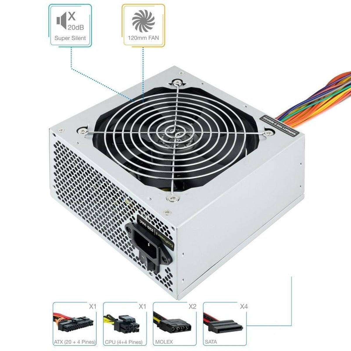 Picture of Power supply TooQ TQEP-500SSE ATX 500 W RoHS