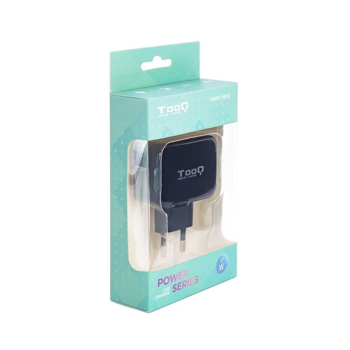 Wall Charger TooQ TQWC-1S02 Black 17 W