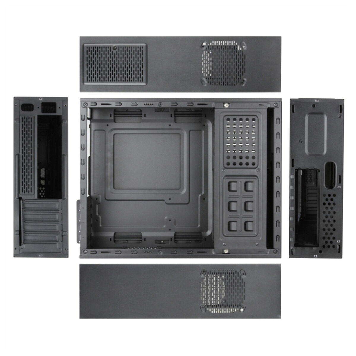 Afbeeldingen van ATX Mini-tower Box with Power Feed TooQ TQC-3005U3 Slim USB 3.0