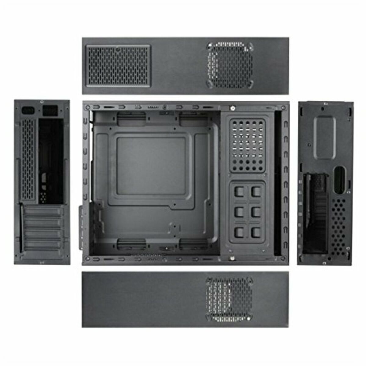 Afbeeldingen van ATX Mini-tower Box with Power Feed TooQ TQC-3005U3 Slim USB 3.0