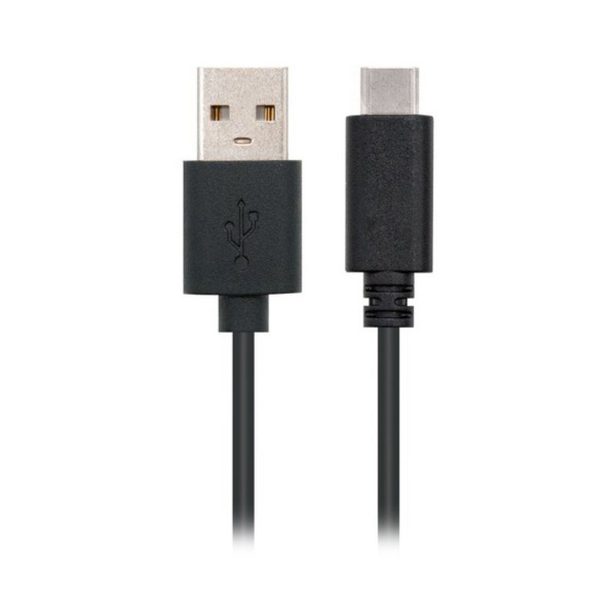 Afbeeldingen van USB A to USB C Cable NANOCABLE 10.01.210 Black