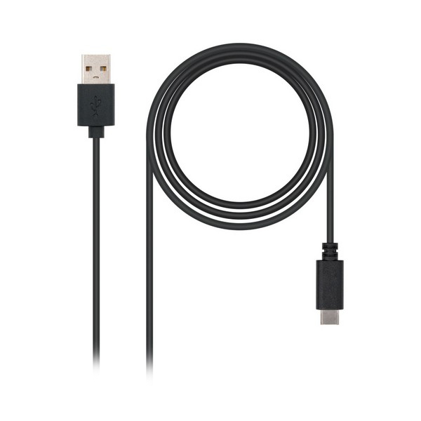 Câble USB A vers USB C NANOCABLE 10.01.210 Noir  2 m 