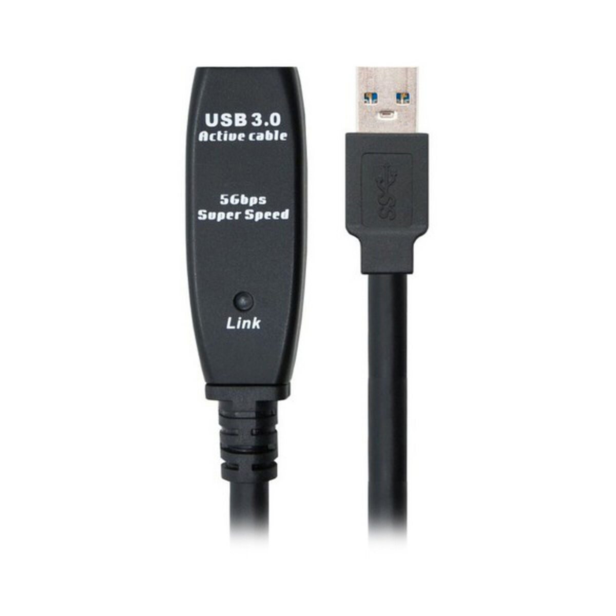 Afbeeldingen van USB Extension Cable NANOCABLE 10.01.031 Black