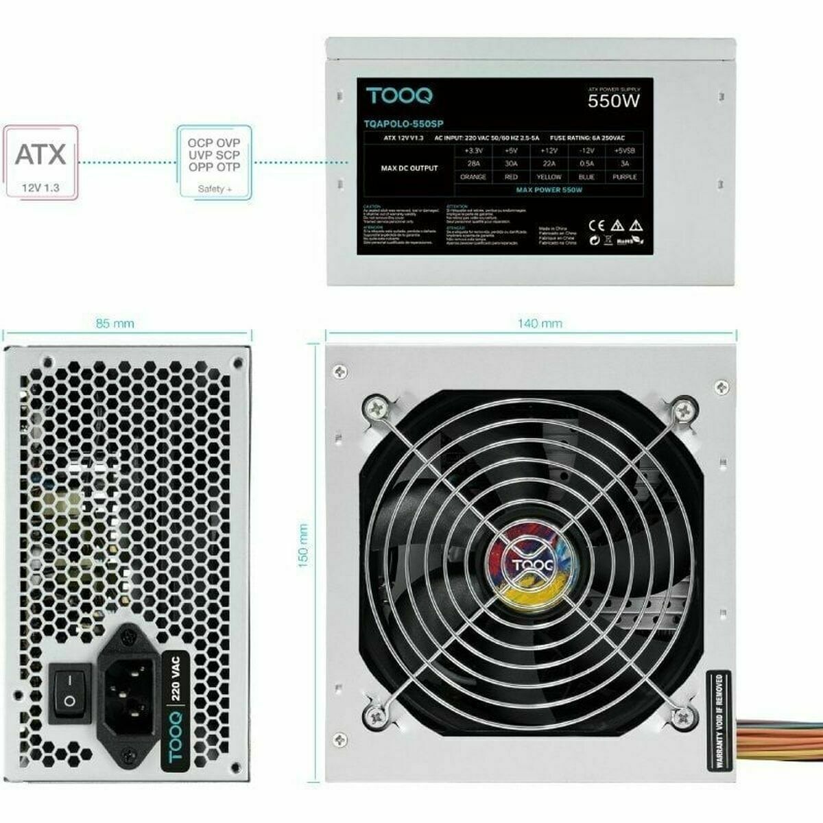 Picture of Power supply TooQ TQAPOLO-550SP 550 W
