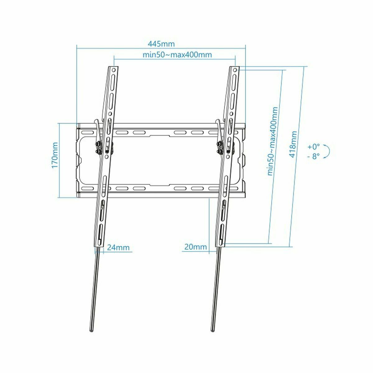 Afbeeldingen van Monitor TooQ LP1071T-B 32"-70" 45 kg