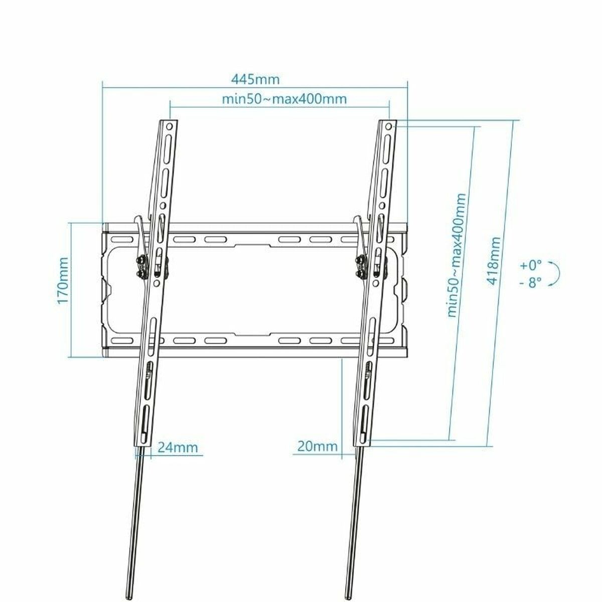 Afbeeldingen van Monitor TooQ LP1071T-B 32"-70" 45 kg