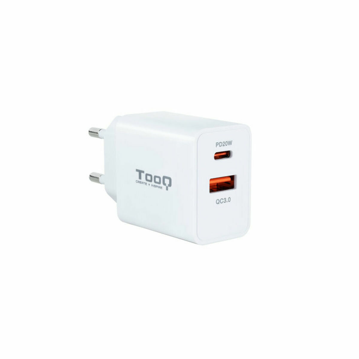 Image de Wall Charger TooQ TQWC-2SC04WT White 20 W