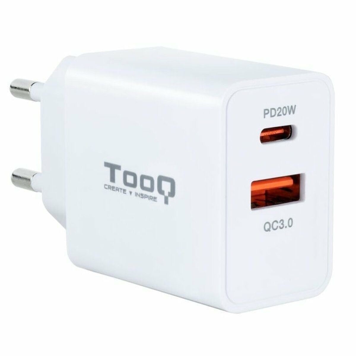 Wall Charger TooQ TQWC-2SC04WT White 20 W
